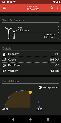 RV Solar Forecast Lite - mini - عکس برنامه موبایلی اندروید