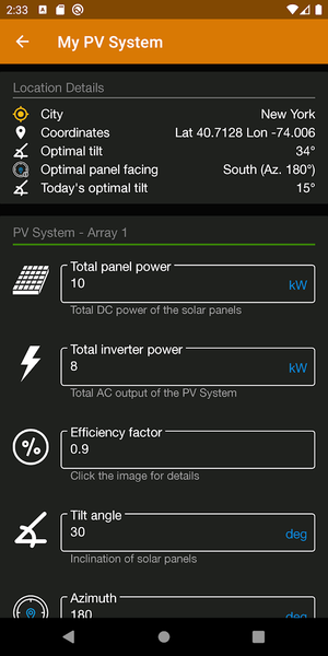 PV Forecast: Solar Power & Gen - Image screenshot of android app