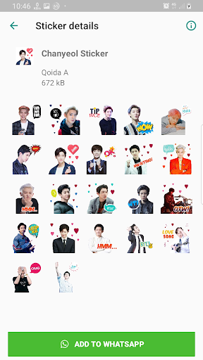 EXO WAStickerApps KPOP Idol for Whatsapp - Image screenshot of android app