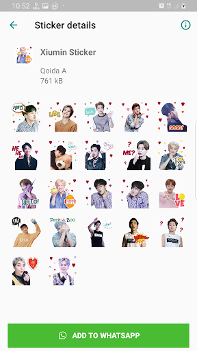 EXO WAStickerApps KPOP Idol for Whatsapp - Image screenshot of android app