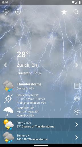 Weather Switzerland XL PRO - Image screenshot of android app