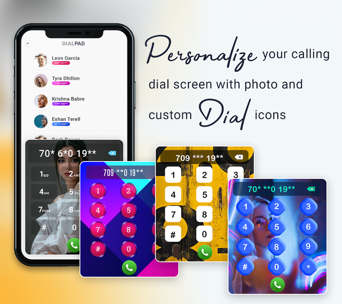 Photo Phone Dialer Call Screen - Image screenshot of android app