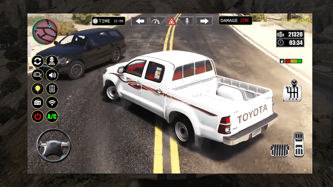 Toyota Hilux Extreme offroad - Gameplay image of android game