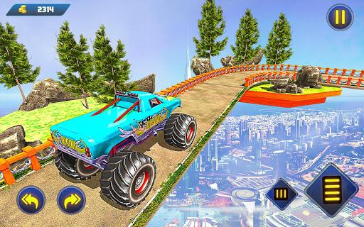 Monster Truck Stunt Games 3D - Gameplay image of android game