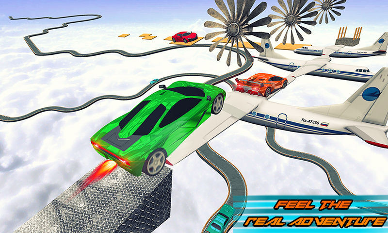 Crazy Car Stunts Driving Sim - Gameplay image of android game