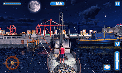 Big Fishing Ship Simulator 3D - Gameplay image of android game