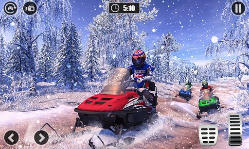 Snow Atv Bike Racing Sim - Gameplay image of android game