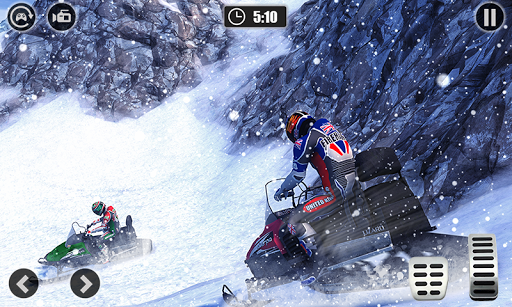 Snow Atv Bike Racing Sim - Gameplay image of android game