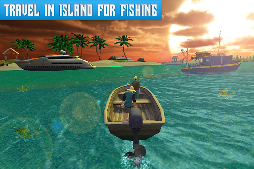 Boat Fishing Simulator Hunting - Gameplay image of android game