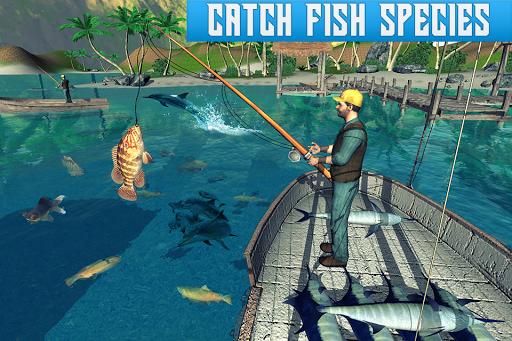 Boat Fishing Simulator Hunting - Gameplay image of android game
