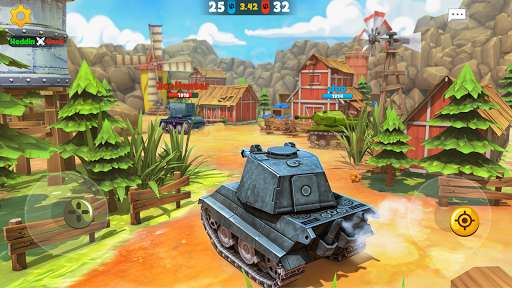 Zoo War: Battle tank games online world of war - Gameplay image of android game