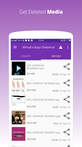 Deleted Whats Message (& Media) - عکس برنامه موبایلی اندروید