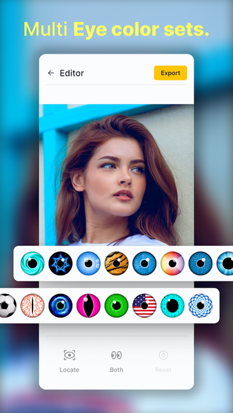 Eye color changer - Eyecolour - عکس برنامه موبایلی اندروید