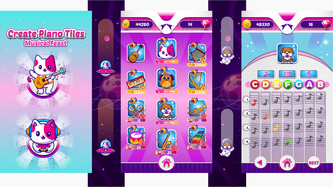 Create Piano TilesMusicalFeast - Gameplay image of android game