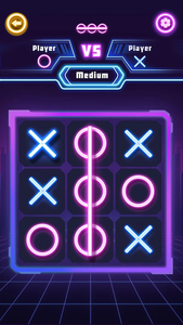 Tic Tac Toe 2 Player: XO Glow Game for Android - Download