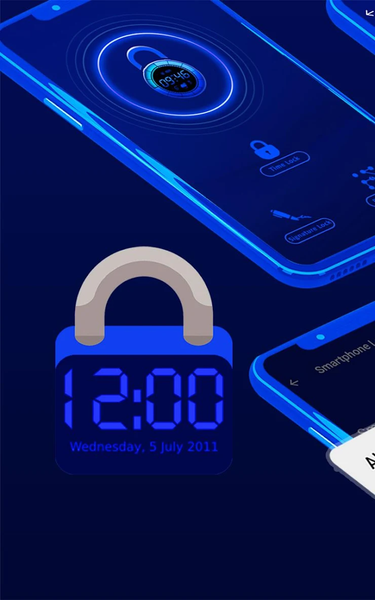 Screen Lock Time Passcode, Adv - عکس برنامه موبایلی اندروید