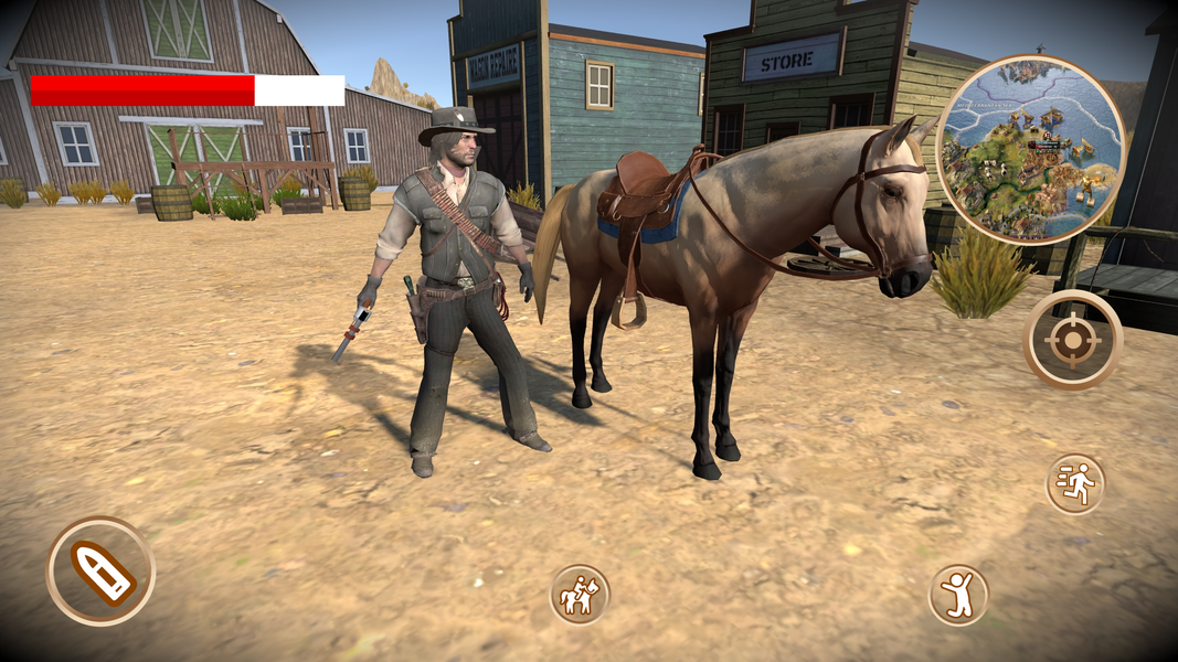 West Cowboy Horse Riding 3D - Gameplay image of android game