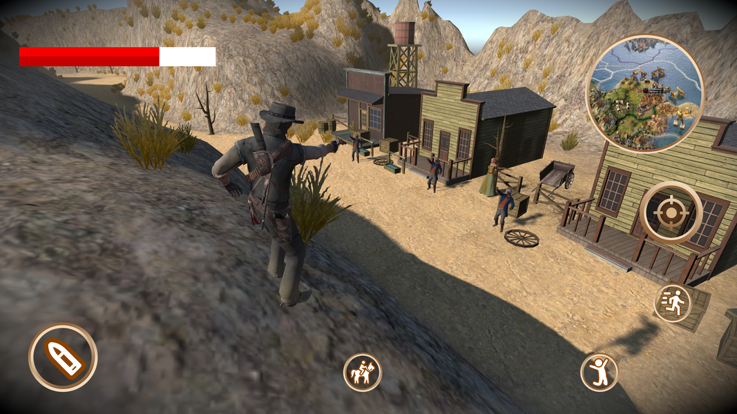 West Cowboy Horse Riding 3D - Gameplay image of android game