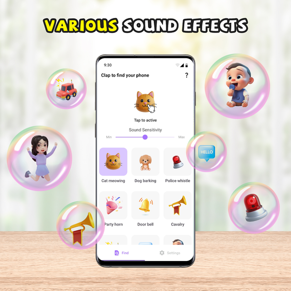 Find My Phone By Clap, Whistle - عکس برنامه موبایلی اندروید