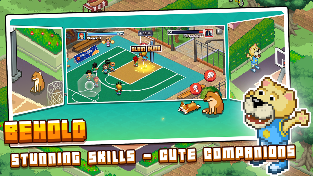 Pixel Basketball: Multiplayer - Gameplay image of android game