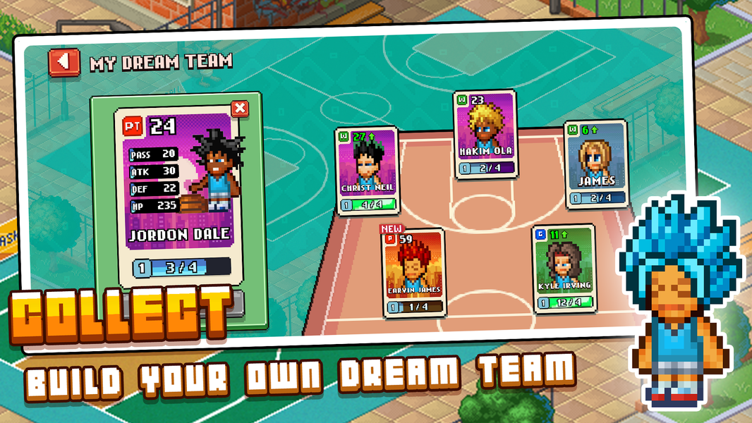 Pixel Basketball: Multiplayer - Gameplay image of android game