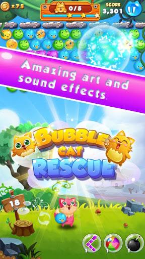 Bubble Cat Rescue - Gameplay image of android game