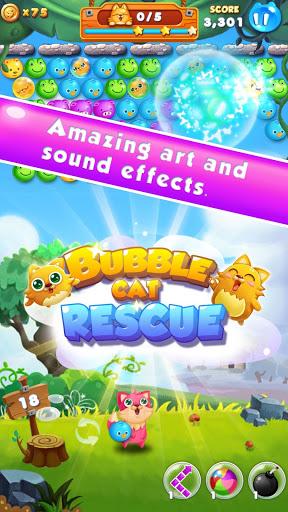 Bubble Cat Rescue - Gameplay image of android game