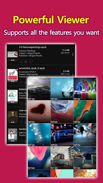 EasyViewer-epub,Comic,Text,PDF - Image screenshot of android app