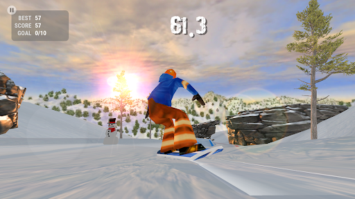 Crazy Snowboard - Gameplay image of android game