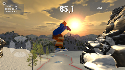 Crazy Snowboard - Gameplay image of android game