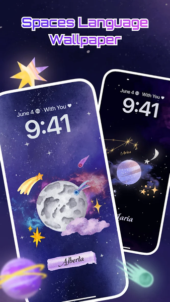 Space Language Wallpaper - Image screenshot of android app