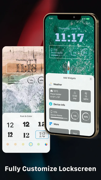 Lock Screen iOS 16 - Image screenshot of android app