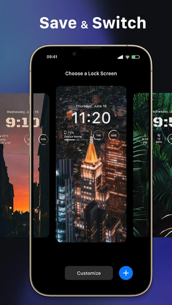 Lock Screen iOS ۱۶ - عکس برنامه موبایلی اندروید