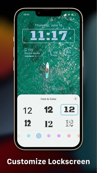 Lock Screen iOS ۱۶ - عکس برنامه موبایلی اندروید