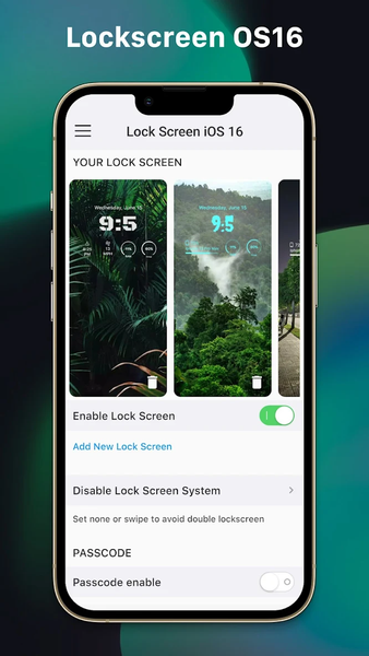Lock Screen iOS ۱۶ - عکس برنامه موبایلی اندروید