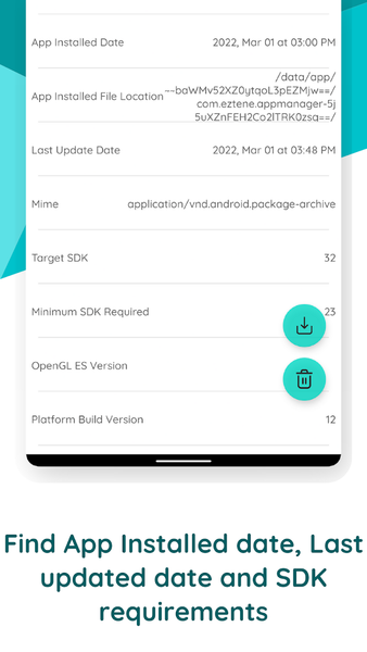 App Manager - Find APK Details - عکس برنامه موبایلی اندروید