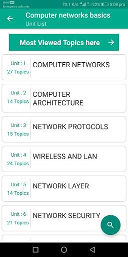 Computer networks basics - Image screenshot of android app