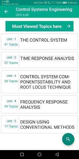 Control Systems Engineering - Image screenshot of android app