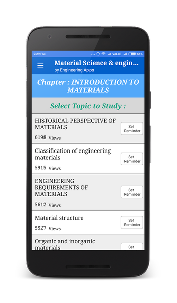 Material Science & engineering - عکس برنامه موبایلی اندروید