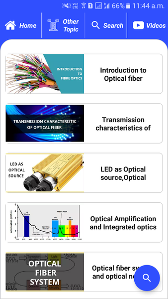 Fiber-optic communication - Image screenshot of android app