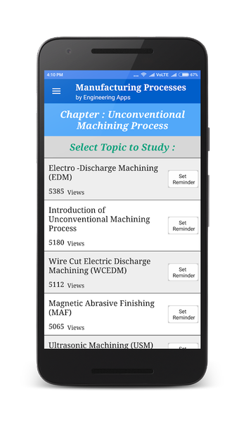 Manufacturing Processes - Image screenshot of android app