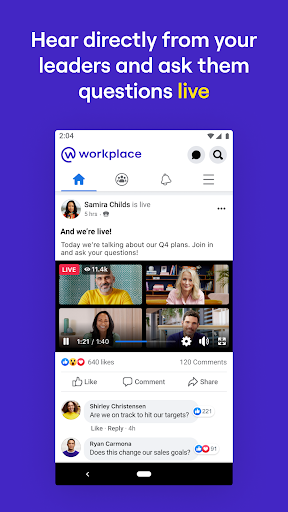 Workplace by Facebook - عکس برنامه موبایلی اندروید