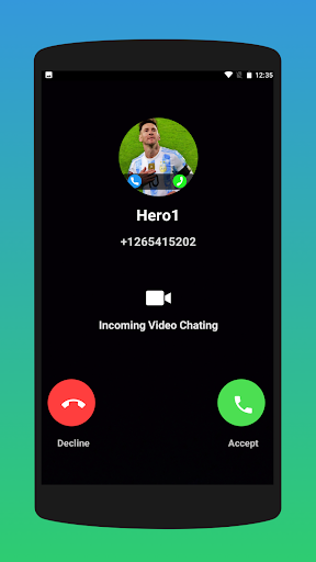 Call Messi Fake Video Call - and Live Chat - Image screenshot of android app