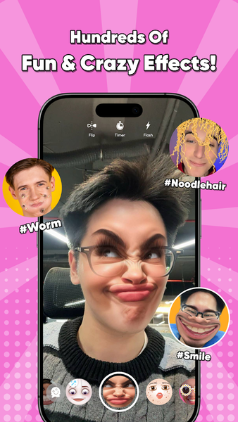 Funny Face Filters: bald, ugly - عکس برنامه موبایلی اندروید