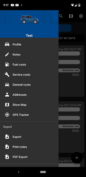 Car logbook App - عکس برنامه موبایلی اندروید