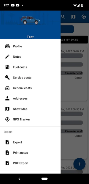 Car logbook App - عکس برنامه موبایلی اندروید