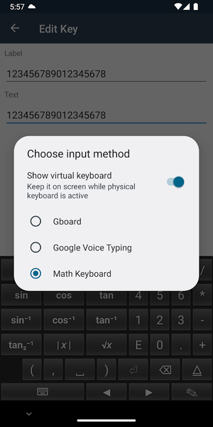 Math Keyboard - عکس برنامه موبایلی اندروید