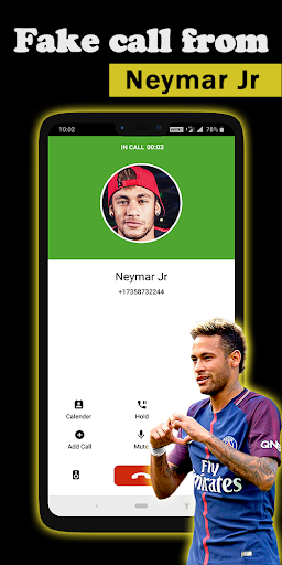 Fake call Neymar Jr - Image screenshot of android app