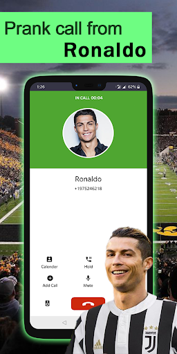 Prank call from Ronaldo - Image screenshot of android app
