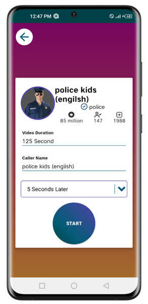 kids police - fake call app - Image screenshot of android app